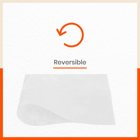 VIDA Multipurpose Circles Texture Fridge Mats |White (45 cm X 30 cm 425 GSM)